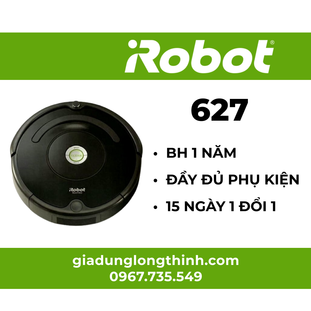 Robot Hút Bụi iRobot Roomba 627 Nội Địa Nhật Tuyển Chọn - Long Thinh Vacuum  Store